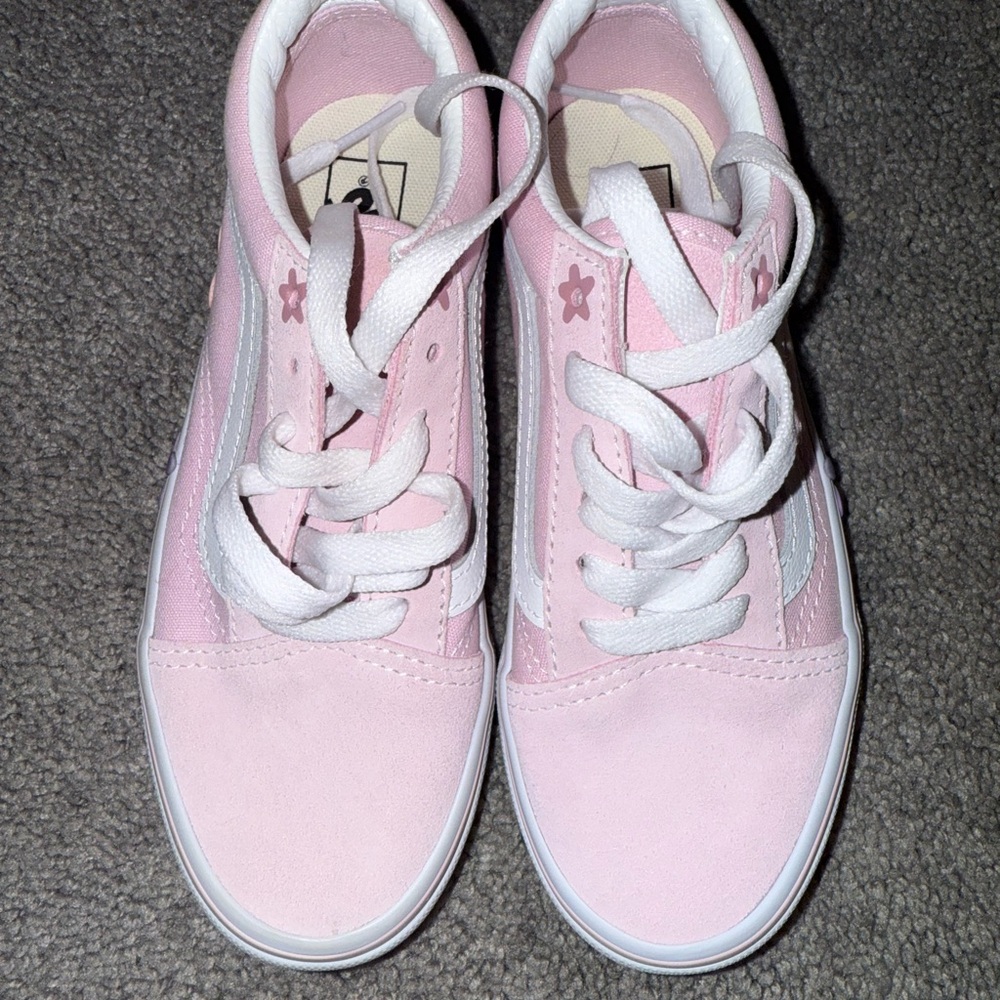 Vans Kids Light Pink Sneakers with Floral Accents - Picture 5 of 7